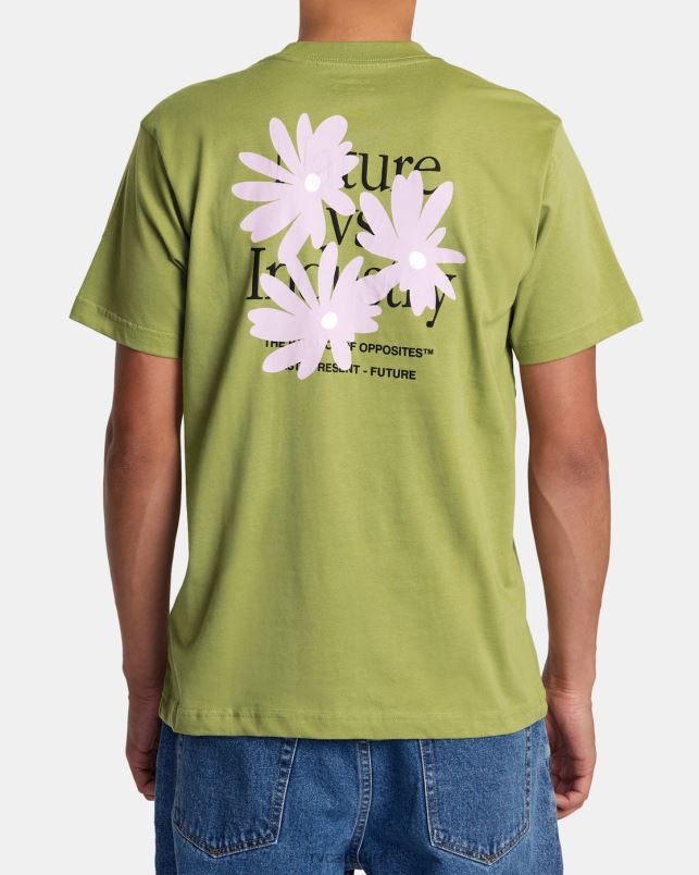 Clothing V84B206 avocado RVCA Men Ground Cover Tee