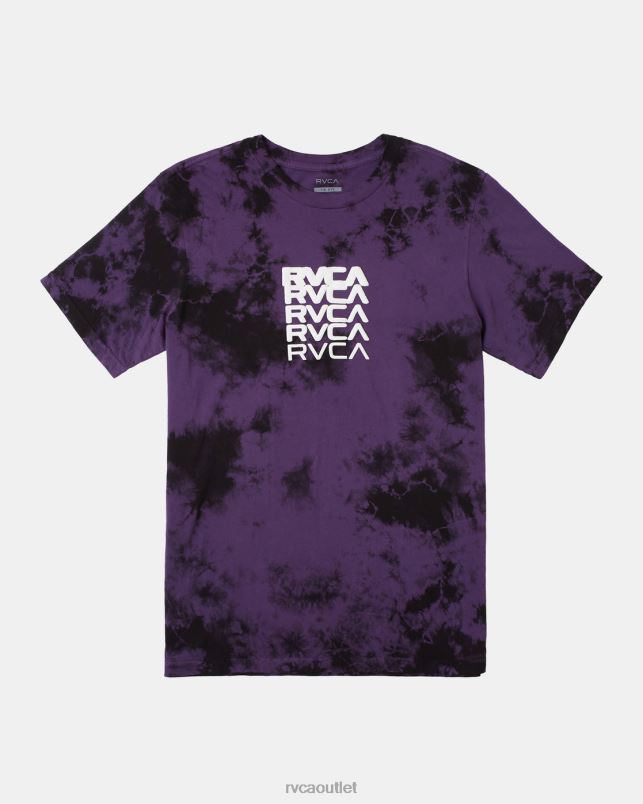 Clothing V84B22 purple tie dye RVCA Men Degen Tee