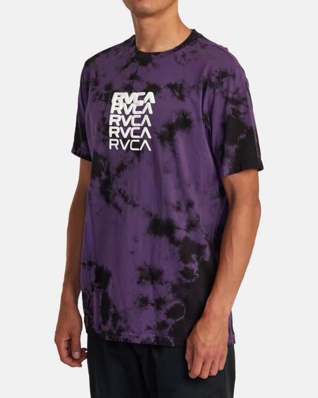 Clothing V84B22 purple tie dye RVCA Men Degen Tee