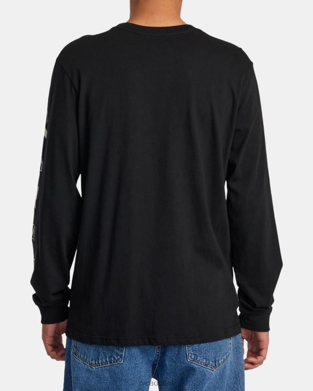 Clothing V84B258 black RVCA Men Infografik Long Sleeve Tee