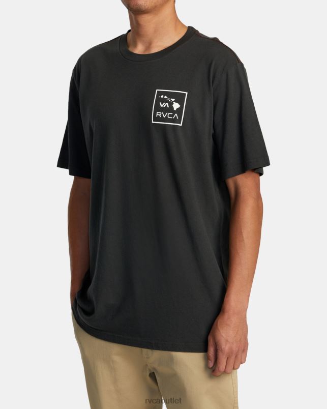 Clothing V84B261 pirate black RVCA Men Hawaii VA Fins Tee