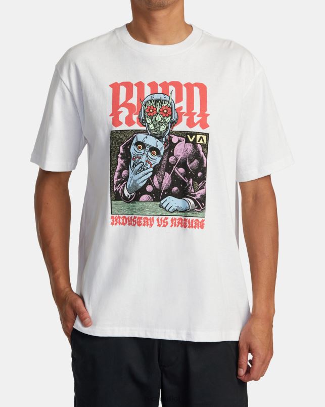 Clothing V84B263 white RVCA Men Martin Ander Manderoid Tee