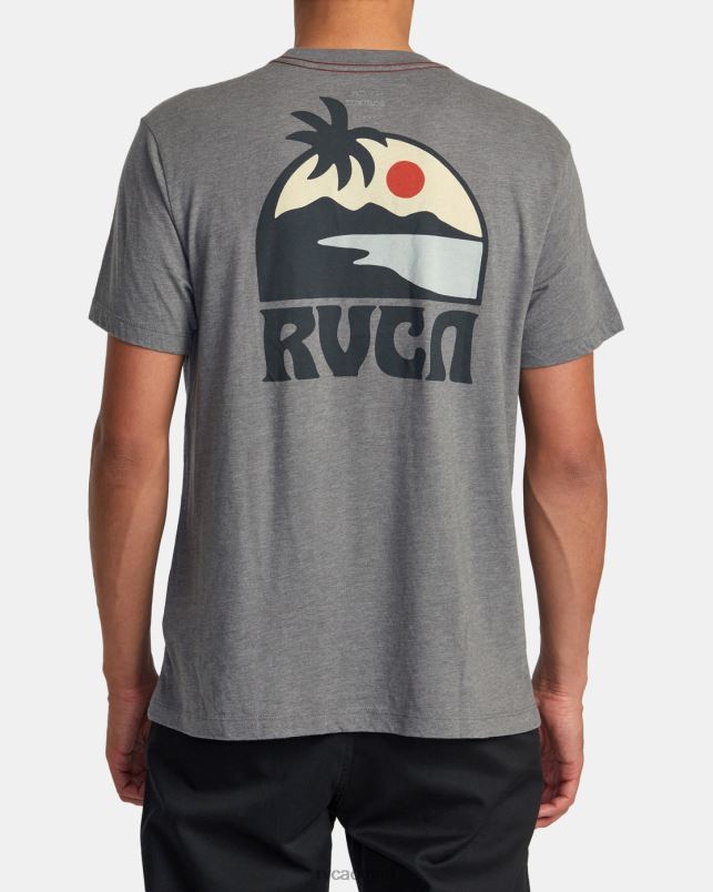 Clothing V84B267 smoke RVCA Men Sundowner Tee