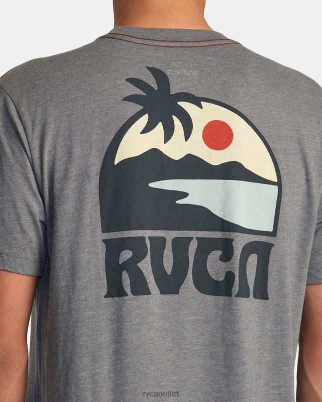 Clothing V84B267 smoke RVCA Men Sundowner Tee