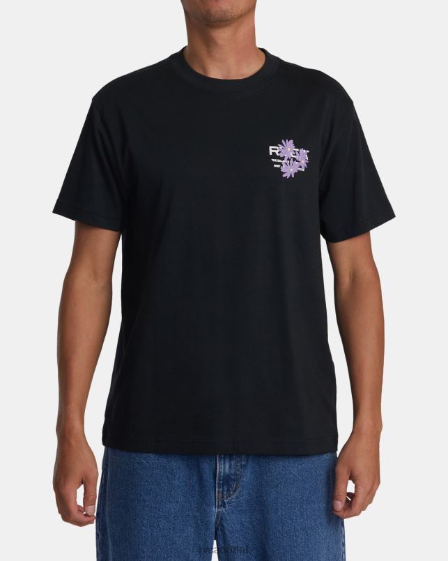Clothing V84B271 black RVCA Men Ground Cover Tee