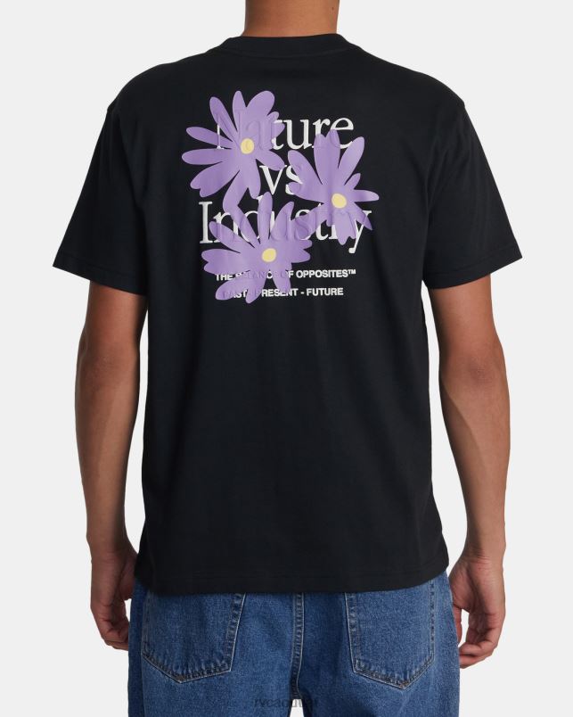 Clothing V84B271 black RVCA Men Ground Cover Tee