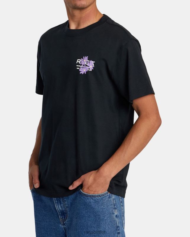 Clothing V84B271 black RVCA Men Ground Cover Tee
