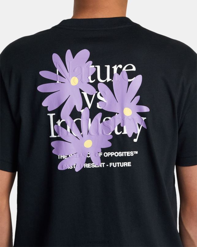 Clothing V84B271 black RVCA Men Ground Cover Tee