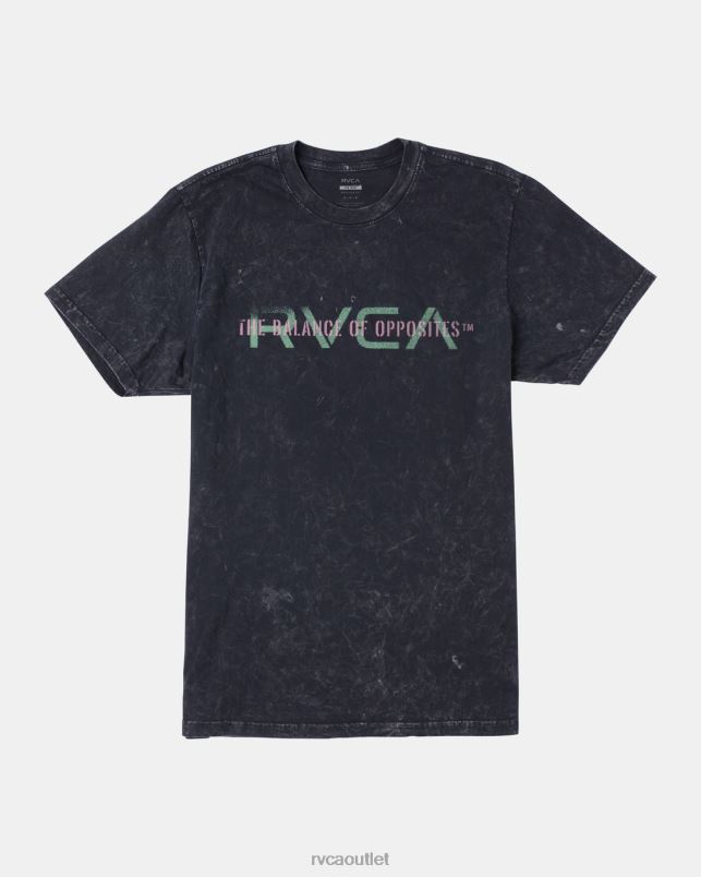 Clothing V84B283 black shock wash RVCA Men Big Stencil Tee