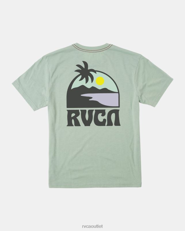 Clothing V84B305 green haze RVCA Men Sundowner Tee