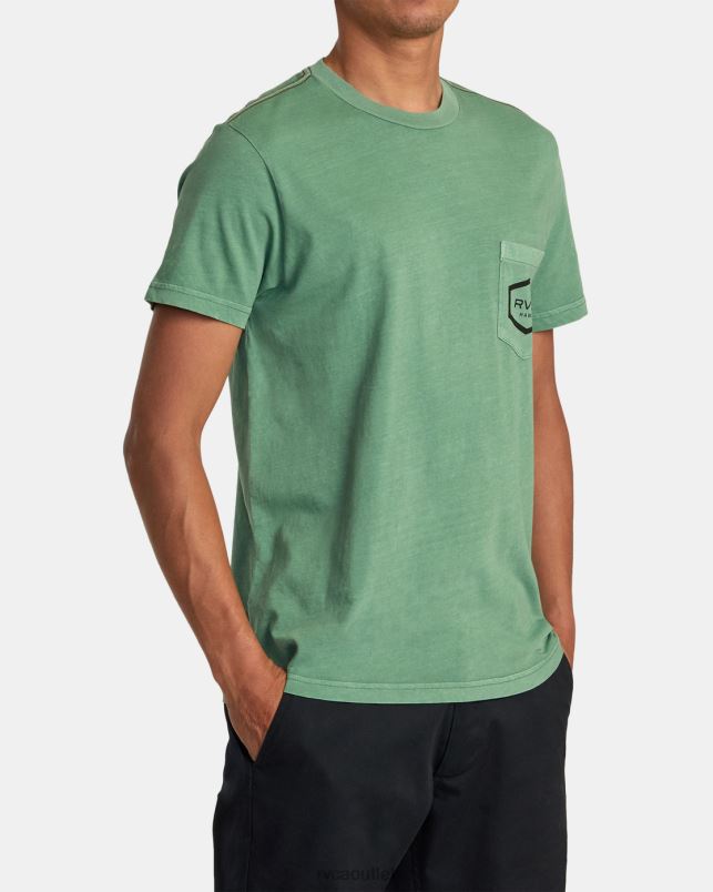 Clothing V84B31 verdite RVCA Men Hawaii Island Hex Pocket Tee