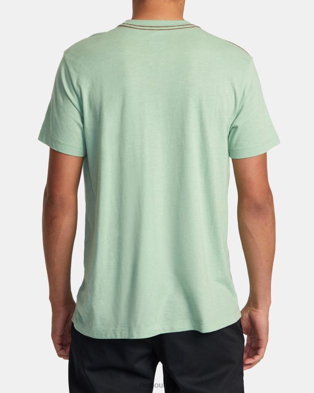 Clothing V84B327 green haze RVCA Men Big Tee