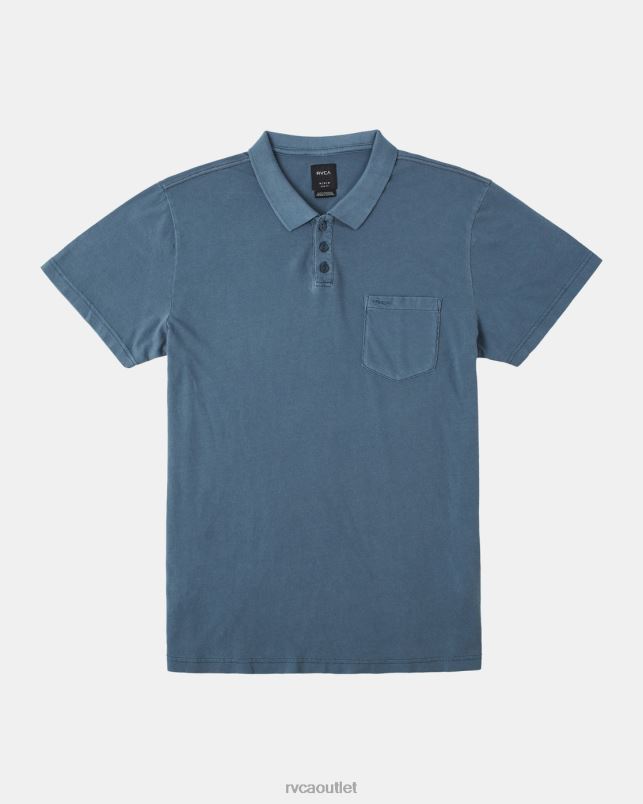 Clothing V84B345 duck blue RVCA Men PTC Pigment Polo Shirt