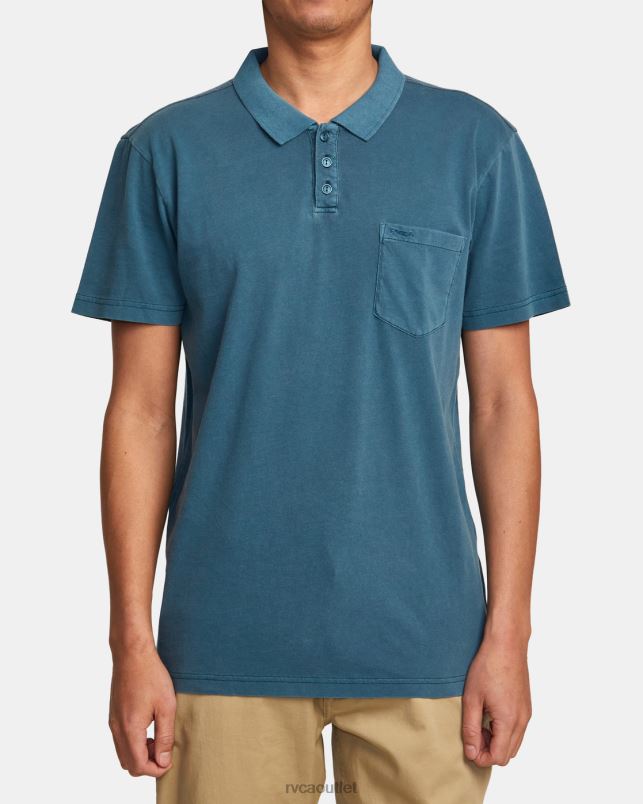 Clothing V84B345 duck blue RVCA Men PTC Pigment Polo Shirt