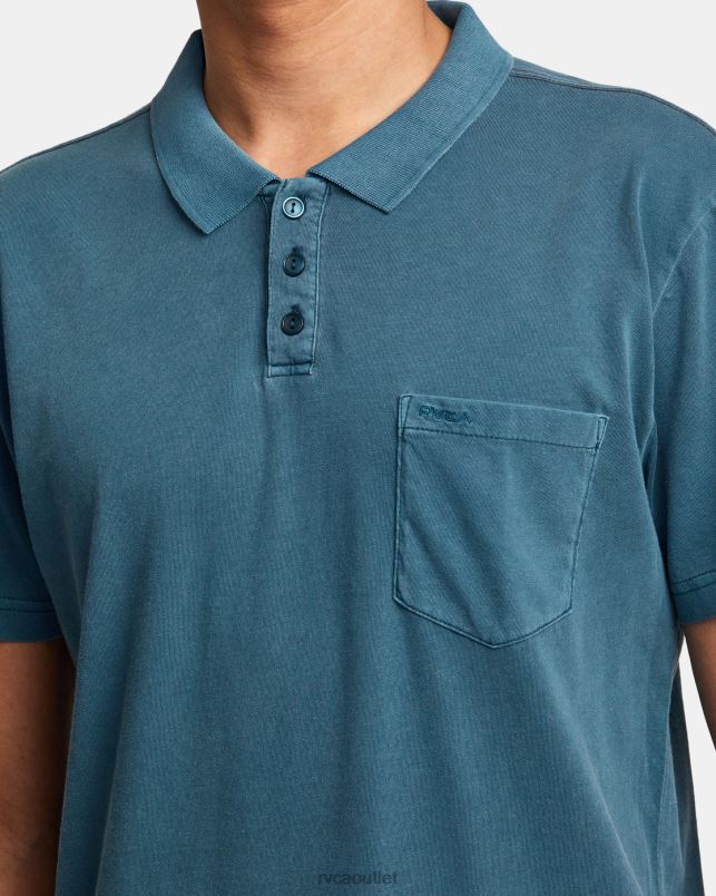 Clothing V84B345 duck blue RVCA Men PTC Pigment Polo Shirt