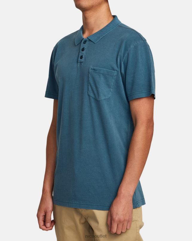 Clothing V84B345 duck blue RVCA Men PTC Pigment Polo Shirt