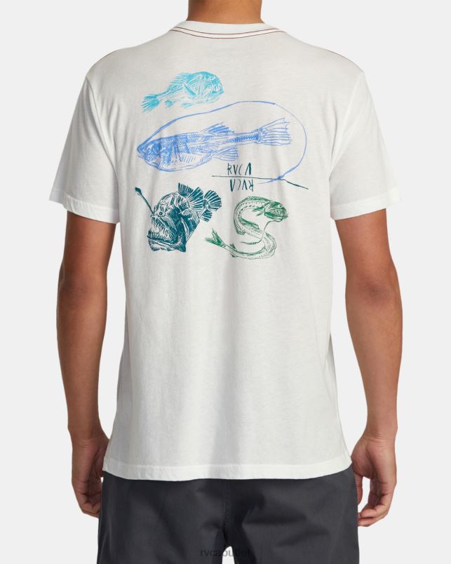 Clothing V84B37 antique white RVCA Men Ben Horton Abyss Tee