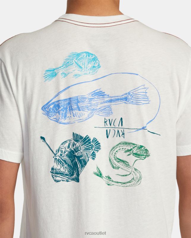 Clothing V84B37 antique white RVCA Men Ben Horton Abyss Tee