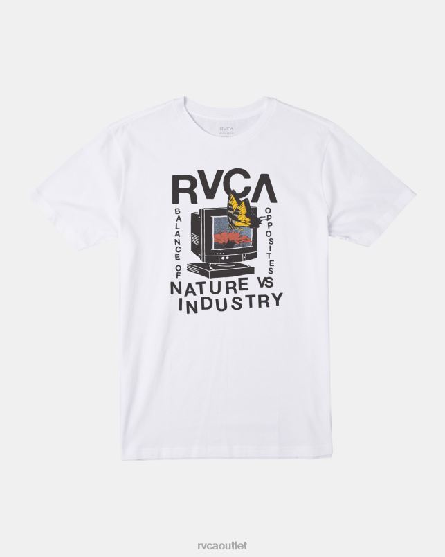 Clothing V84B380 white RVCA Men Dial Up T-Shirt
