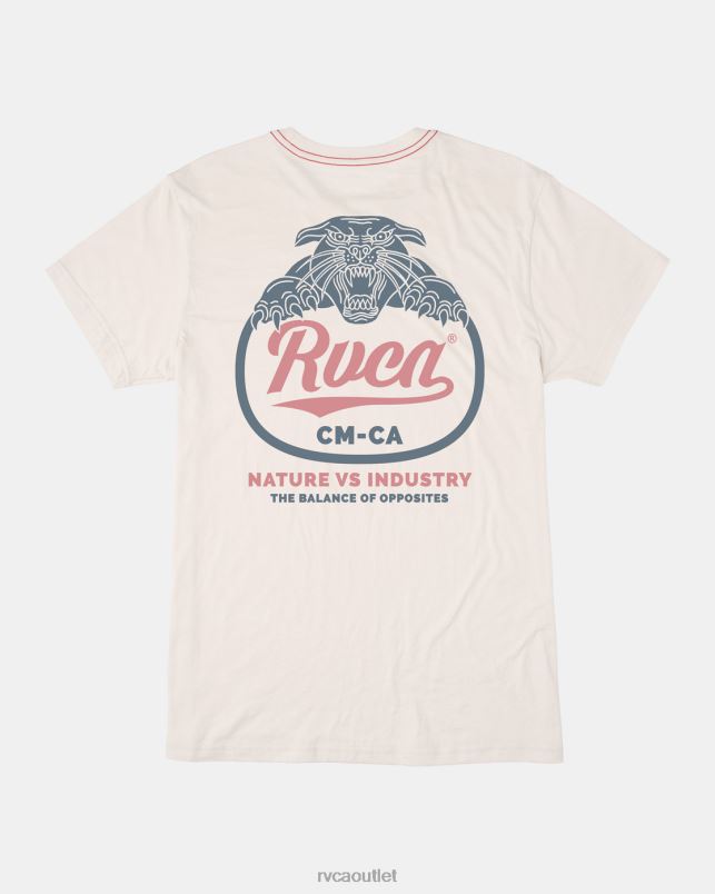 Clothing V84B386 antique white RVCA Men Pantero T-Shirt