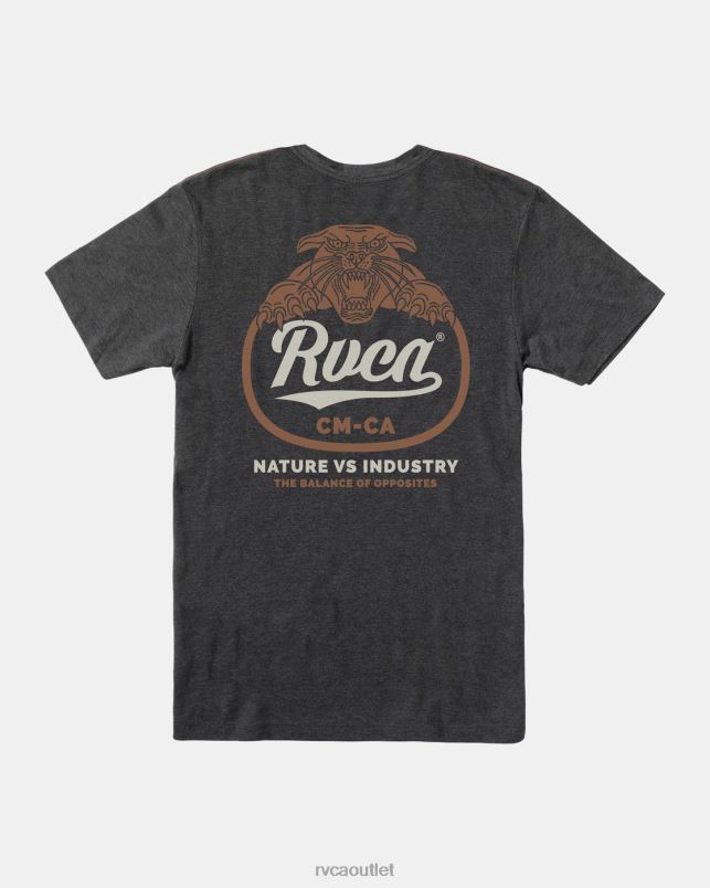 Clothing V84B387 black RVCA Men Pantero T-Shirt