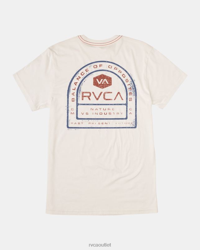 Clothing V84B38 antique white RVCA Men Tract Tee