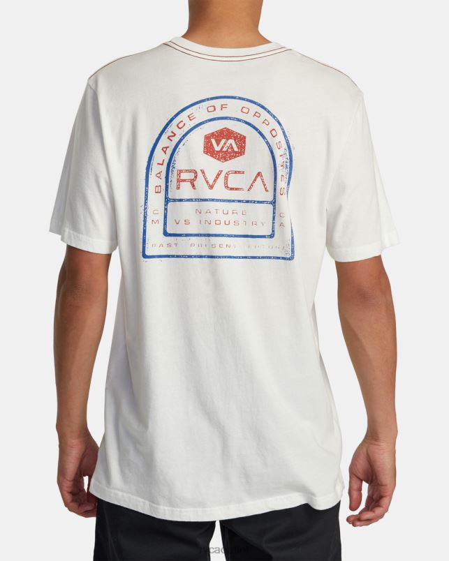 Clothing V84B38 antique white RVCA Men Tract Tee