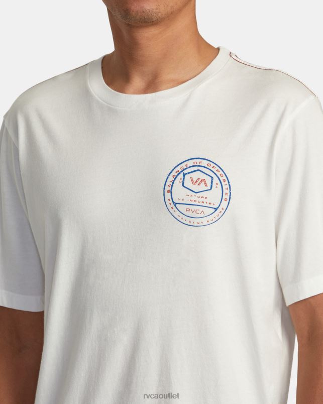 Clothing V84B38 antique white RVCA Men Tract Tee