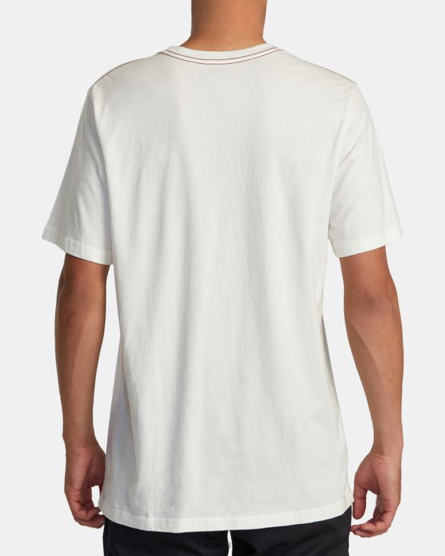 Clothing V84B3 antique white RVCA Men Radio Fauna Tee