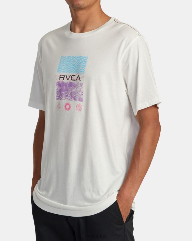 Clothing V84B3 antique white RVCA Men Radio Fauna Tee