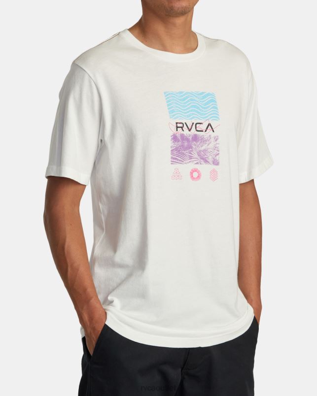 Clothing V84B3 antique white RVCA Men Radio Fauna Tee