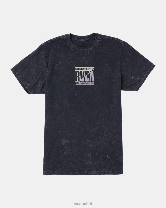 Clothing V84B412 black shock wash RVCA Men Splitter T-Shirt