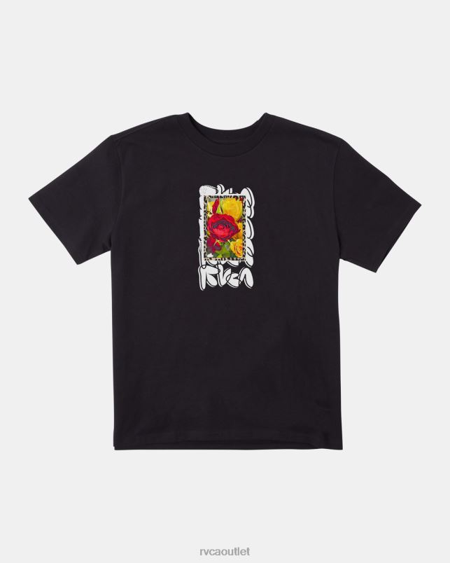 Clothing V84B456 black RVCA Men Rose Water T-Shirt