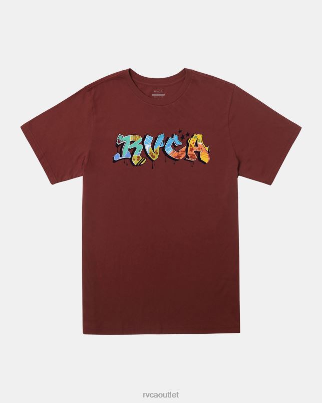 Clothing V84B459 red earth RVCA Men Black Book T-Shirt