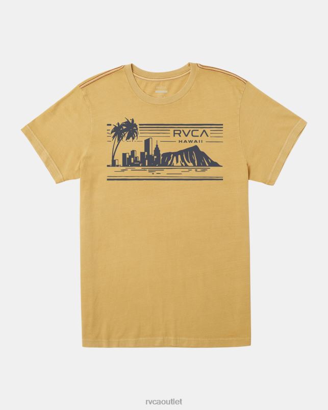 Clothing V84B464 southern moss RVCA Men Diamond Island T-Shirt