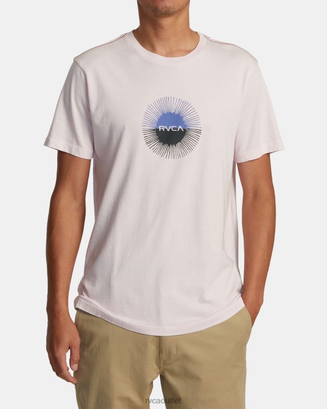 Clothing V84B47 light pink RVCA Men Solar Eclipse Tee