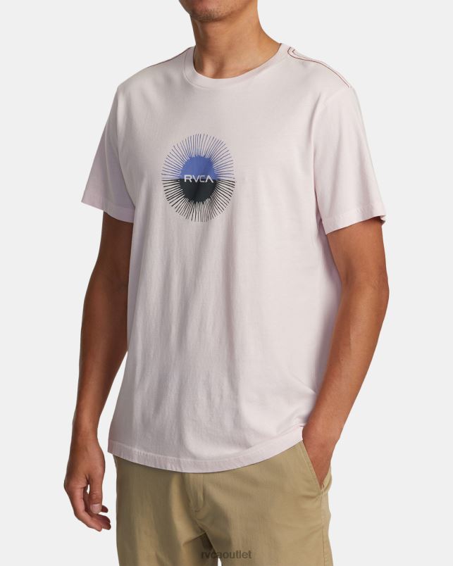 Clothing V84B47 light pink RVCA Men Solar Eclipse Tee