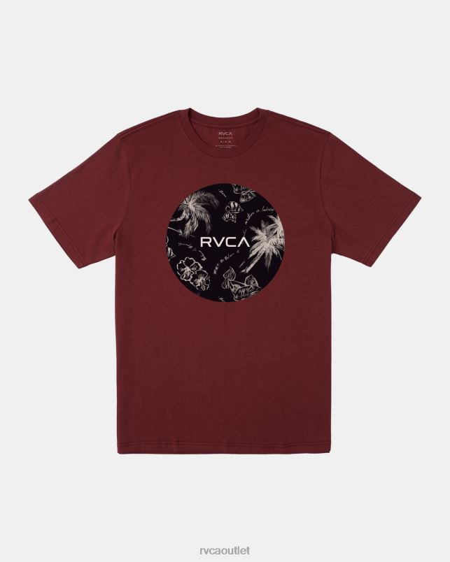 Clothing V84B4 oxblood red RVCA Men Motors Tee