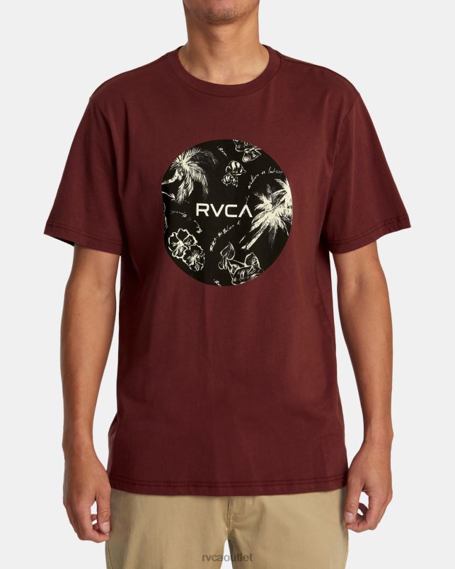 Clothing V84B4 oxblood red RVCA Men Motors Tee
