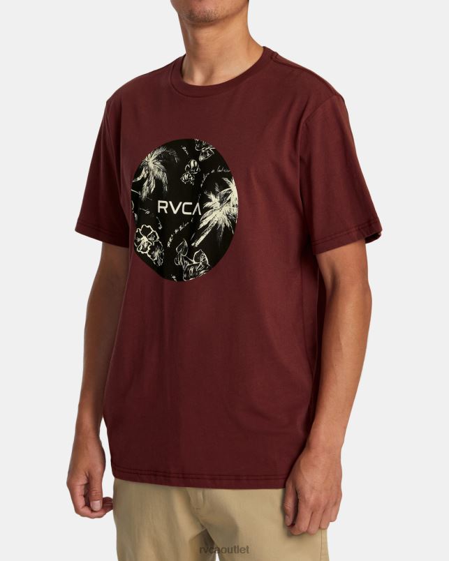 Clothing V84B4 oxblood red RVCA Men Motors Tee