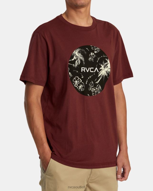 Clothing V84B4 oxblood red RVCA Men Motors Tee