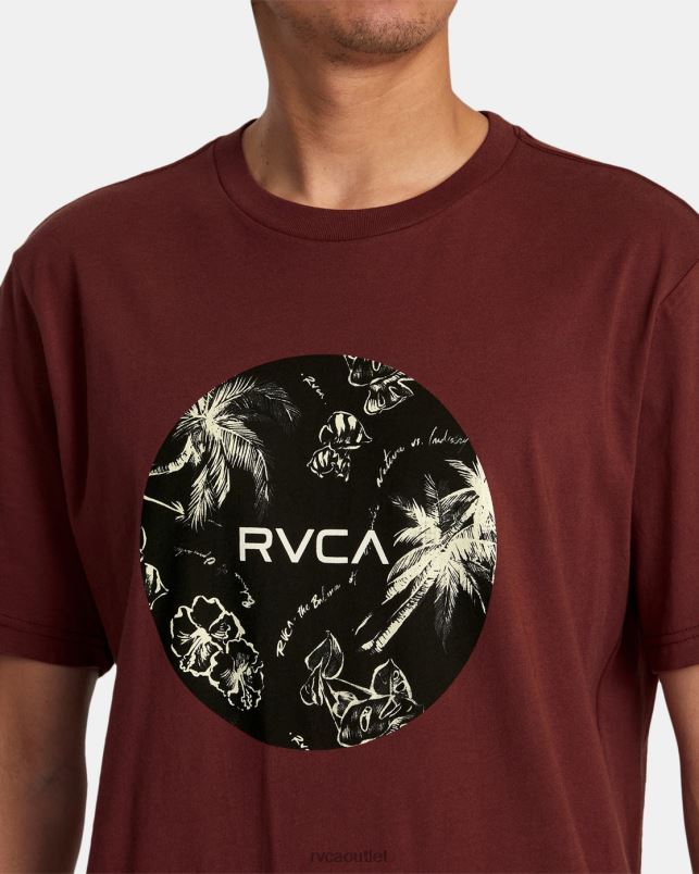 Clothing V84B4 oxblood red RVCA Men Motors Tee
