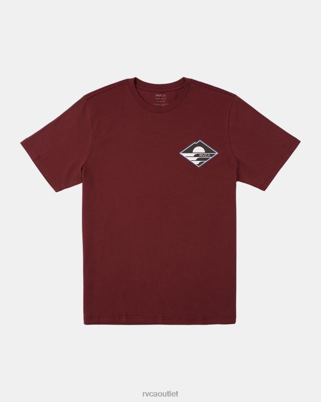 Clothing V84B56 oxblood red RVCA Men Sunswell Tee