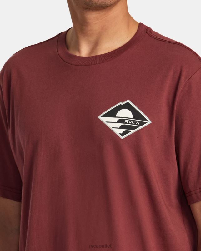 Clothing V84B56 oxblood red RVCA Men Sunswell Tee