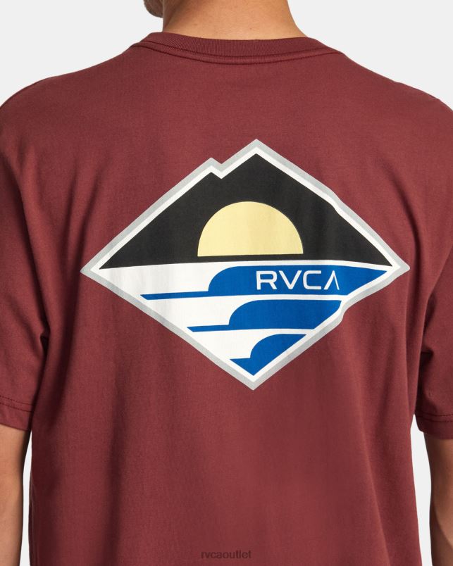 Clothing V84B56 oxblood red RVCA Men Sunswell Tee