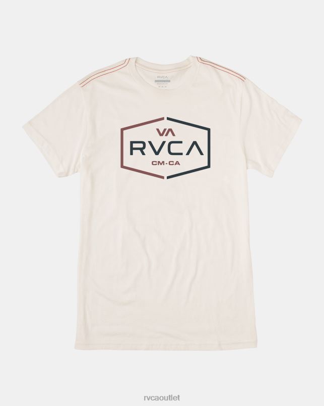 Clothing V84B581 antique white RVCA Men Layover Slub Tee
