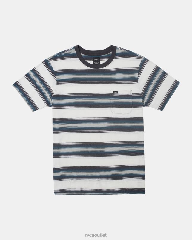 Clothing V84B64 antique white RVCA Men Polanco Stripe Tee