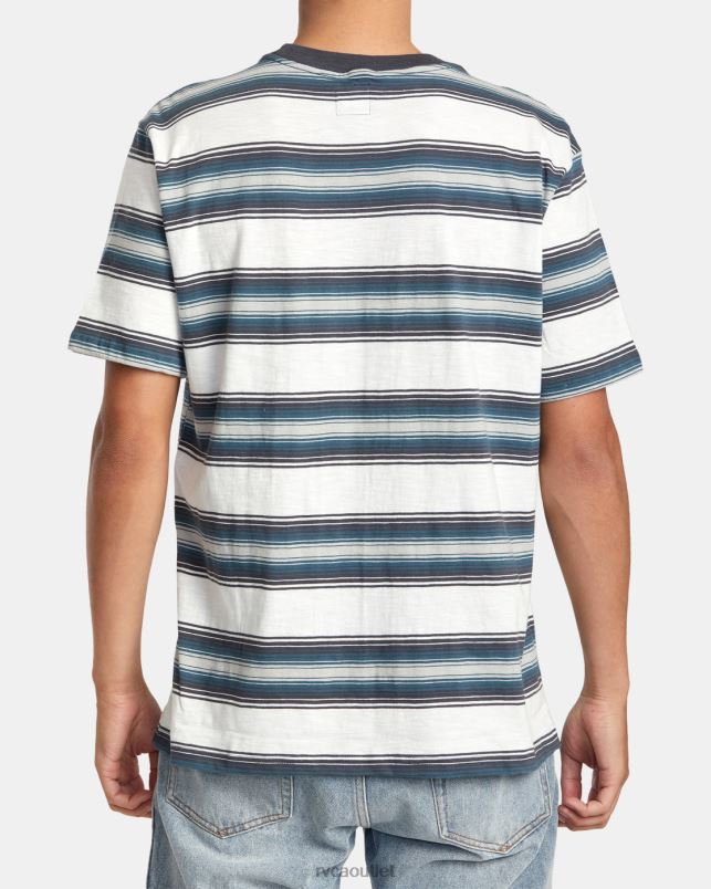Clothing V84B64 antique white RVCA Men Polanco Stripe Tee