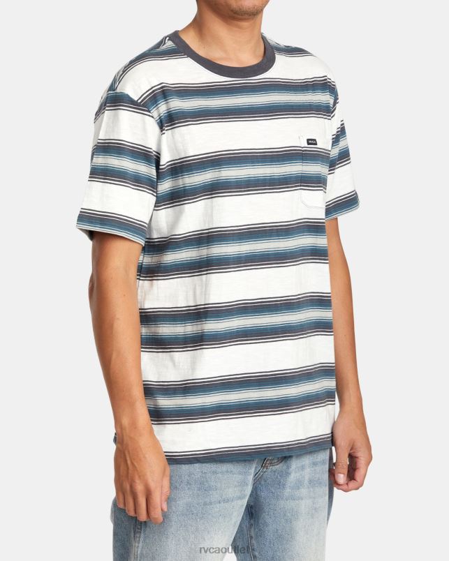 Clothing V84B64 antique white RVCA Men Polanco Stripe Tee