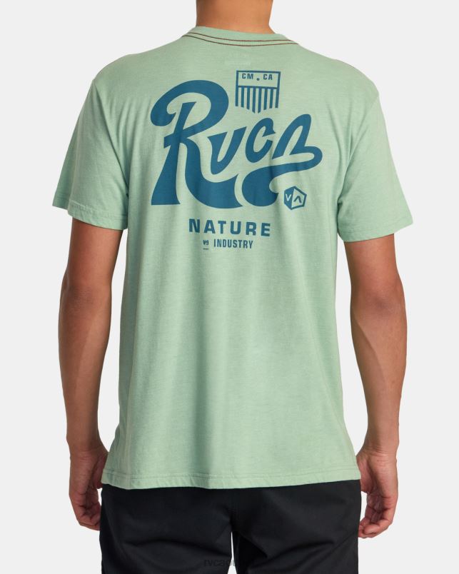 Clothing V84B66 green haze RVCA Men Tactix Tee